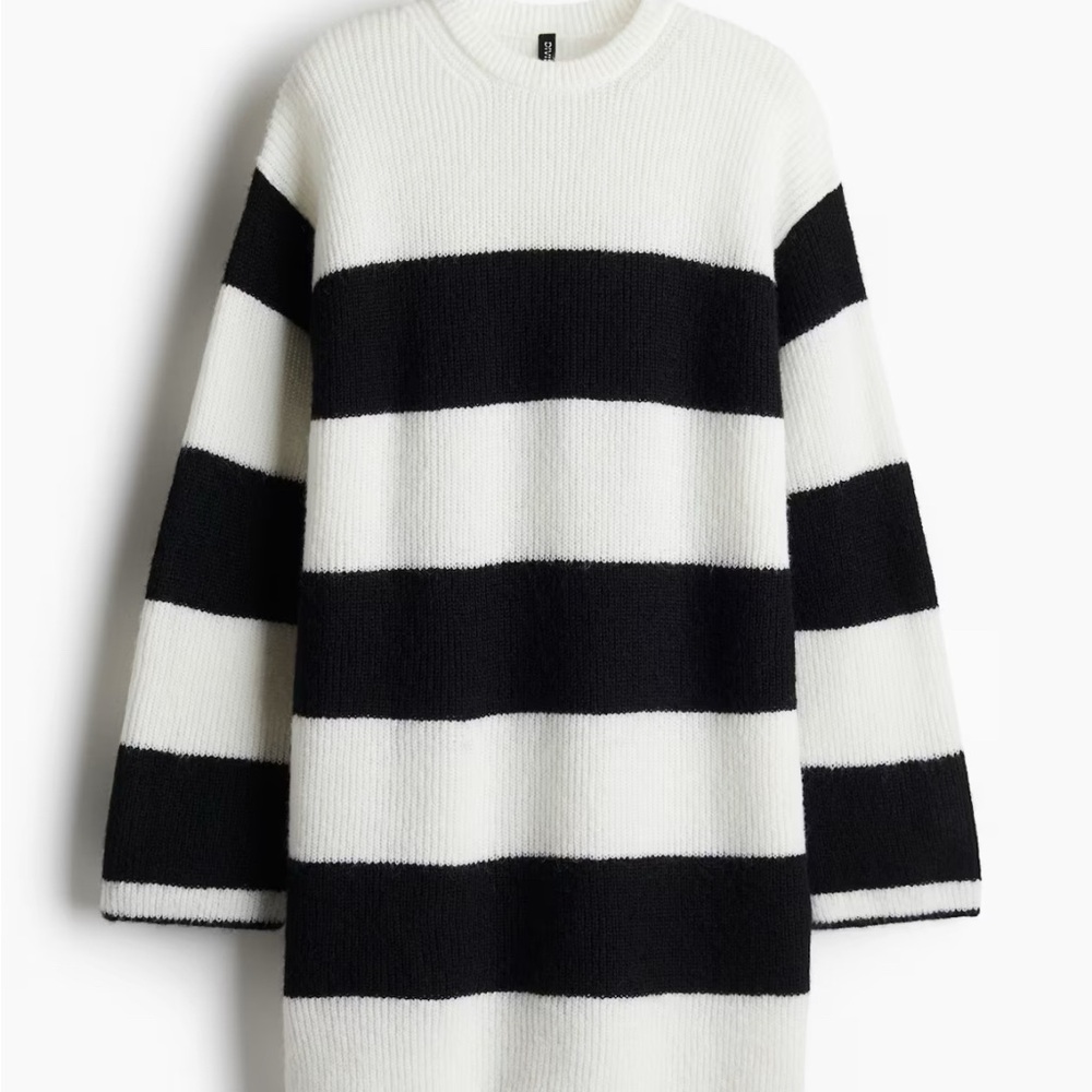 H&M Striped Sweater Dress size OXL - Picture 3 of 8